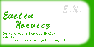 evelin morvicz business card